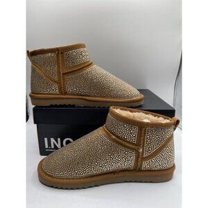I.N.C. International Concepts Women's Tan Bling Ariee Mini Booties Size 8M NIB